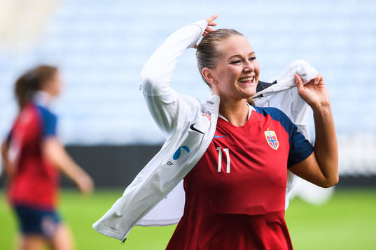 Lisa-Marie Karlseng Utland of Norway celebrates