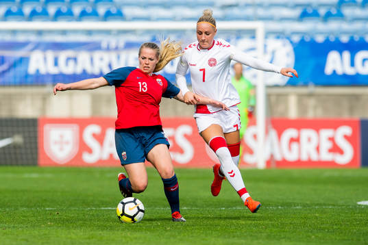 Therese Sessy Åsland of Norway  and Sanne Troelsgaard of