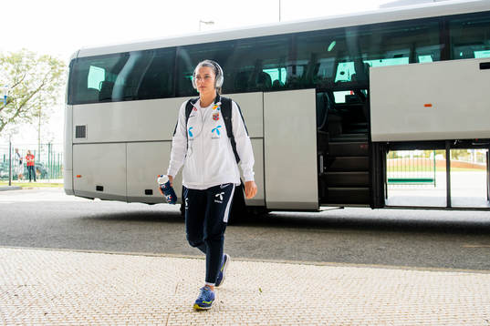 Cecilie Redisch Kvamme of Norway arrives the stadium