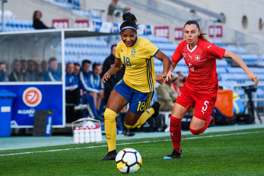 Madelen Janogy of Sweden and Noëlle Maritz of Switzerland