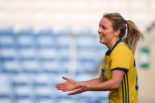 Mimmi Larsson of Sweden  celebrates