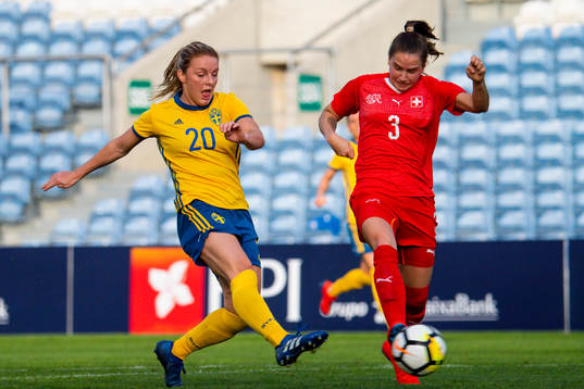 Mimmi Larsson of Sweden scores 2-1