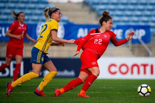 Olivia Schough of Sweden and Vabessa Berbauer of Switzerland