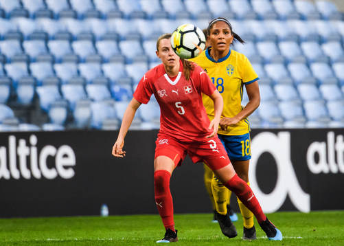 Noëlle Maritz of Switzerland and Madelen Janogy of Sweden