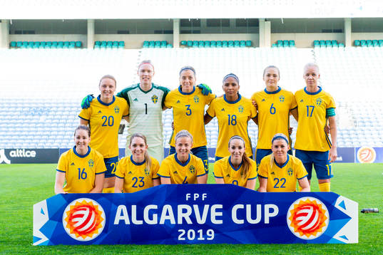 Mimmi Larsson, goalkeeper Hedvig Lindahl, Linda Sembrant,