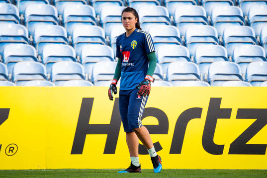 Goalkeeper Zecira Musovic of Sweden