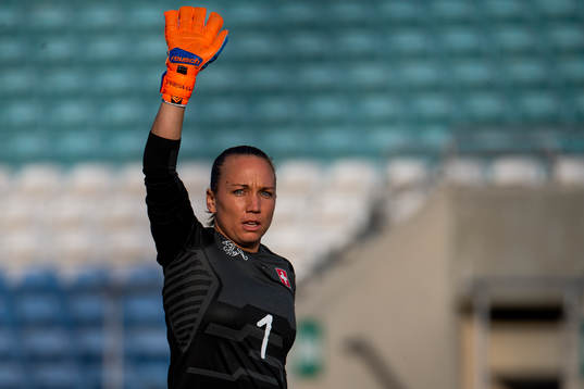 Goalkeeper Gaelle Thalmann of Switzerland