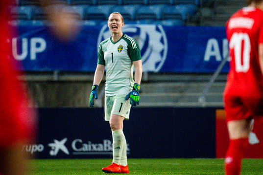 Goalkeeper Hedvig Lindahl of Sweden