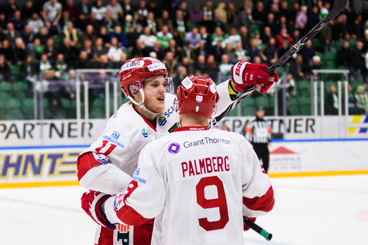Timrås Henrik Törnqvist och Rickard Palmberg jublar