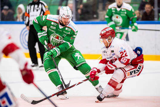Rögles Éric Gélinas och Timrås Emil Berglund