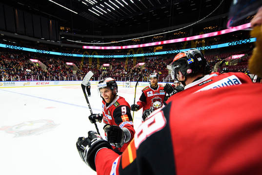 Malmö Redhawks Frederik Storm jublar