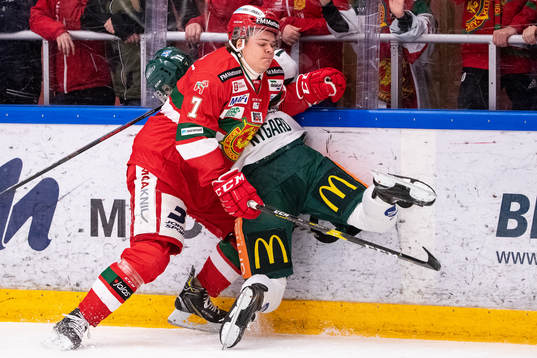 Moras Erlend Lesund och Färjestads Joakim Nygård