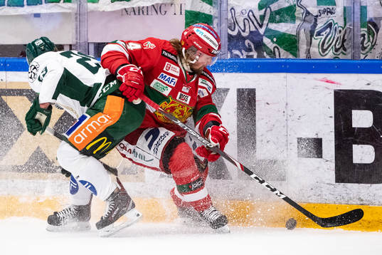 Färjestads Oskar Steen och Moras Viktor Amnér
