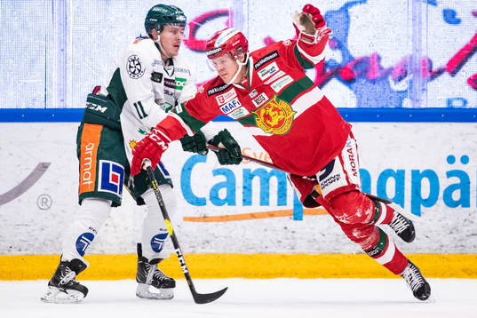 Färjestads Joakim Nygård och Moras Erlend Lesund