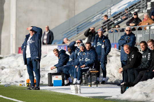 Bjarne Berntsen, head coach of Viking, and Dag-Eilev
