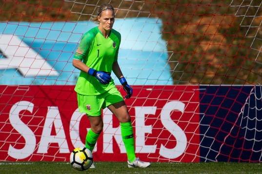 Goalkeeper Ingrid Hjelmseth of Norway