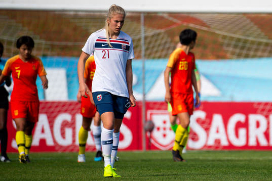 Emilie Nautnes of Norway looks dejected