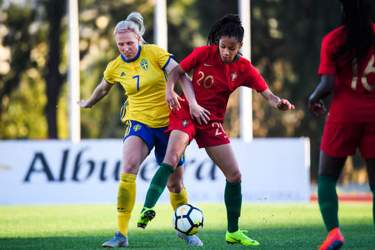 Sandra Adolfsson of Sweden and Jessica Silva of Portugal
