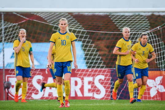 Sofia Jakobsson of Sweden looks dejected