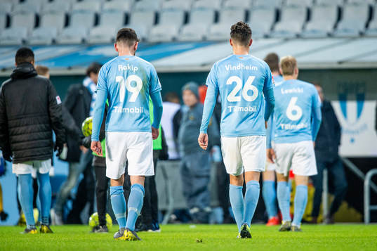 Malmö FFs Erdal Rakip och Andreas Vindheim deppar