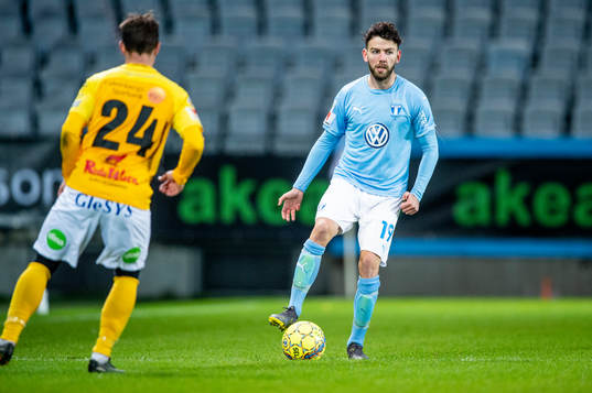 Malmö FFs Erdal Rakip mot Falkenbergs Anton Wede