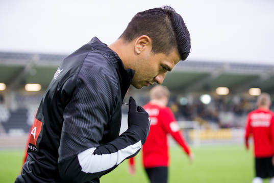 Häckens Paulinho innan fotbollsmatchen i Svenska Cupen