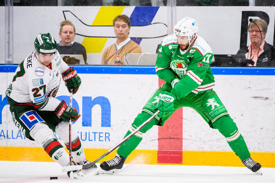 Frölundas Ponthus Westerholm och Rögles Mattias Sjögren