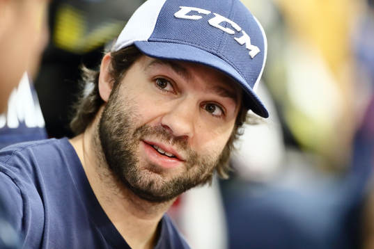 Linköpings Joe Whitney före ishockeymatchen i SHL mellan