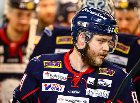 Linköpings Jimmy Andersson före ishockeymatchen i SHL