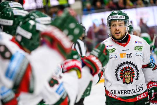 Frölundas Mats Rosseli Olsen jublar