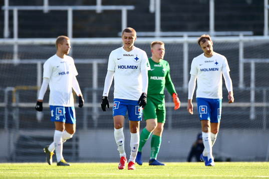IFK Norrköpings Simon Thern och målvakt Isak Pettersson