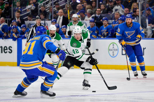 Ishockey, NHL Mar 2, 2019; St. Louis, MO, USA; Dallas Stars