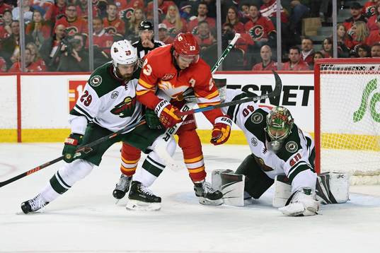 Ishockey, NHL Mar 2, 2019; Calgary, Alberta, CAN; Minnesota
