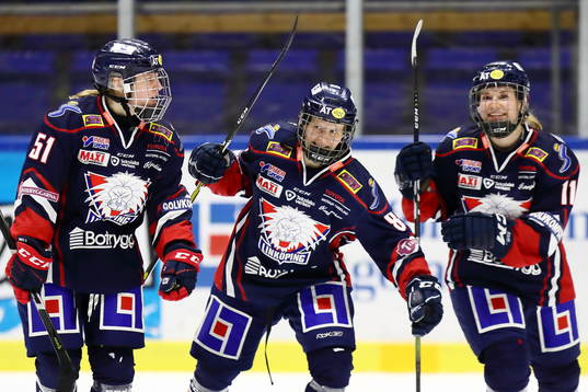 Linköpings Pernilla Winberg, Nicoline Jensen och Lene
