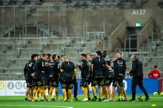 Elfsborgs spelare värmer upp