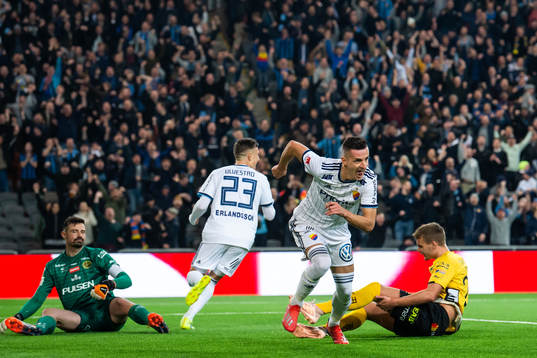 Djurgårdens Haris Radetinac jublar