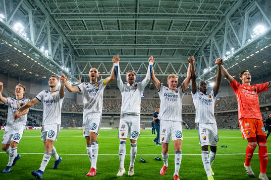 Djurgårdens spelare jublar