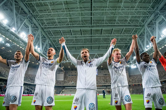 Djurgårdens spelare jublar