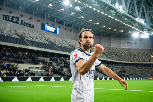 Djurgårdens Kevin Walker jublar
