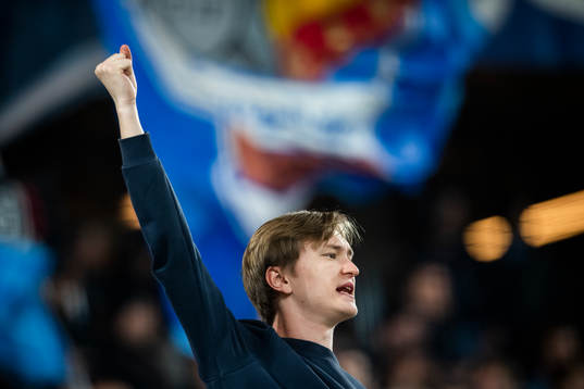 Djurgårdens supportrar jublar