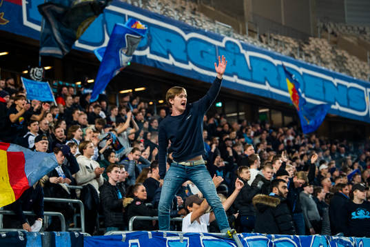 Djurgårdens supportrar jublar