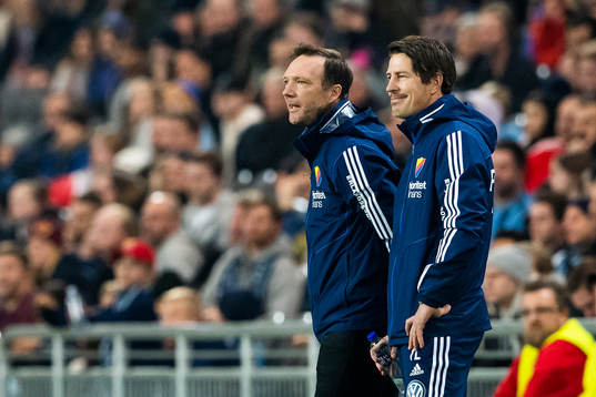 Djurgårdens tränare Kim Bergstrand och tränare Thomas