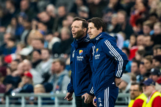 Djurgårdens tränare Kim Bergstrand och tränare Thomas
