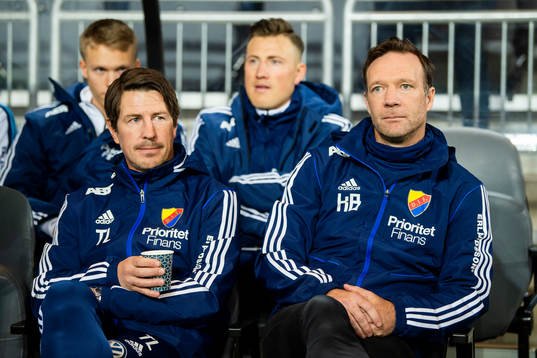 Djurgårdens tränare Kim Bergstrand och tränare Thomas