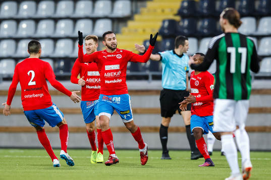 Nyköpings Jason Romero jublar