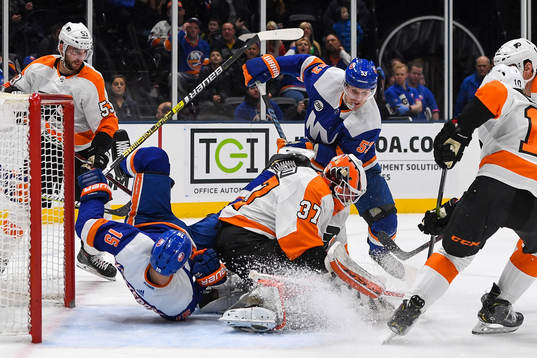 Ishockey, NHL Mar 3, 2019; Uniondale, NY, USA; Philadelphia