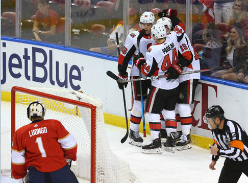 Ishockey, NHL Mar 3, 2019; Sunrise, FL, USA; Ottawa