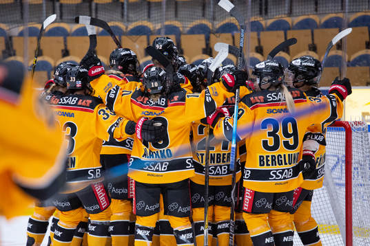 Spelare ur Luleå jublar