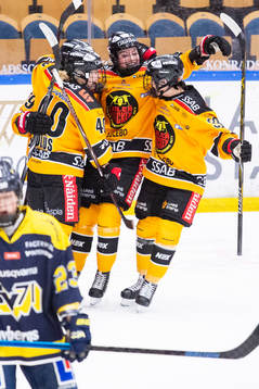 Spelare ur Luleå jublar