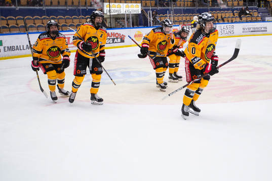 Spelare ur Luleå jublar